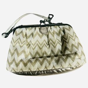 Gigi Hill Clutch Purse Chevron Vintage Small
